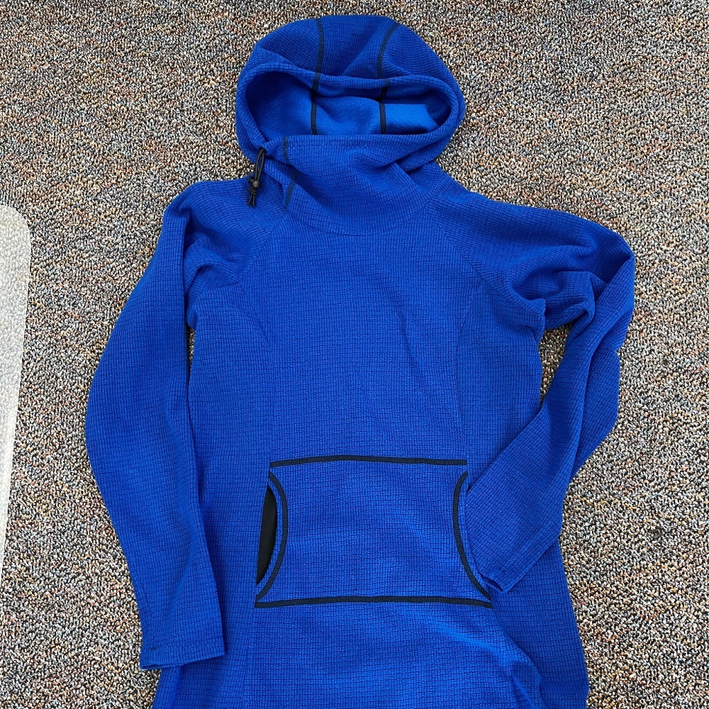 Melanzana  Micro Grid Pullover Hoodie Dress